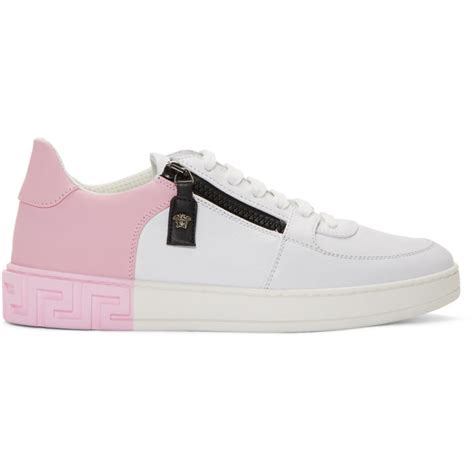 pink and white versace sneakers|Versace sneakers price.